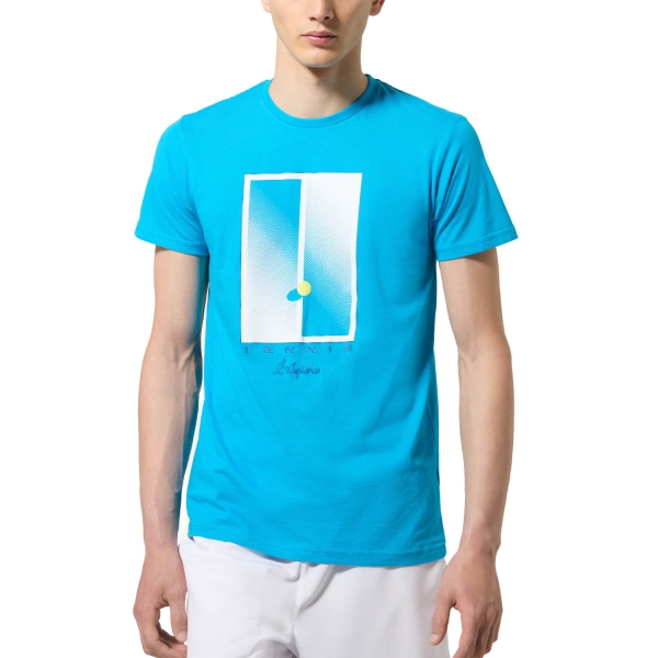 Men's T-Shirt Padel Australian Abstract Court TShirt  Turchese Glossy TEUTS0071605