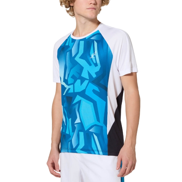 Camiseta Padel Hombre Australian Ace Abstract Camiseta  Blu Navy TEUTS0070200