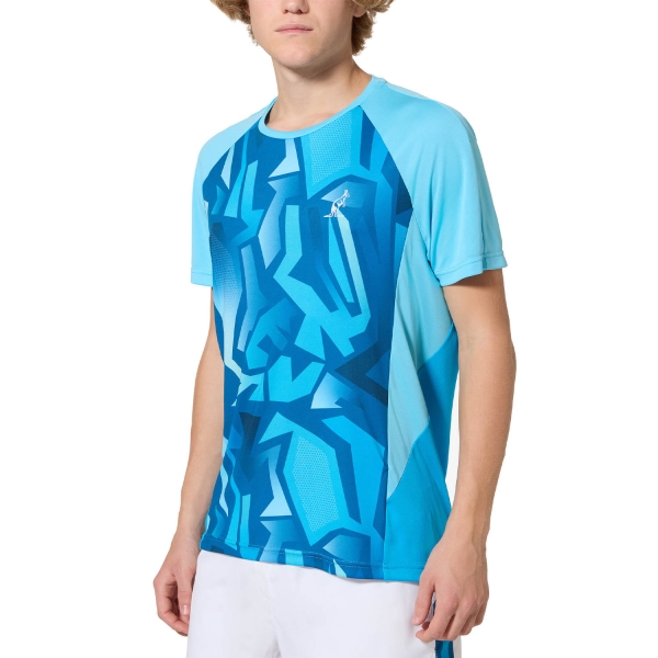 Camiseta Padel Hombre Australian Ace Abstract Camiseta  Turchese Glossy TEUTS0070605