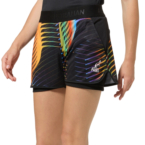 Falda y Shorts Padel Mujer Australian Chaos Ace 4in Shorts  Nero PADSH0004003