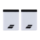 Babolat Logo Jumbo Medium Wristbands - White/Black Babolat Logo Jumbo Medium Wristbands - White/Black