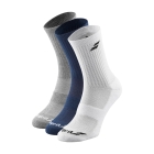 Babolat Logo x 3 Calze - White/Estate Blue/Grey Babolat Logo x 3 Calze - White/Estate Blue/Grey