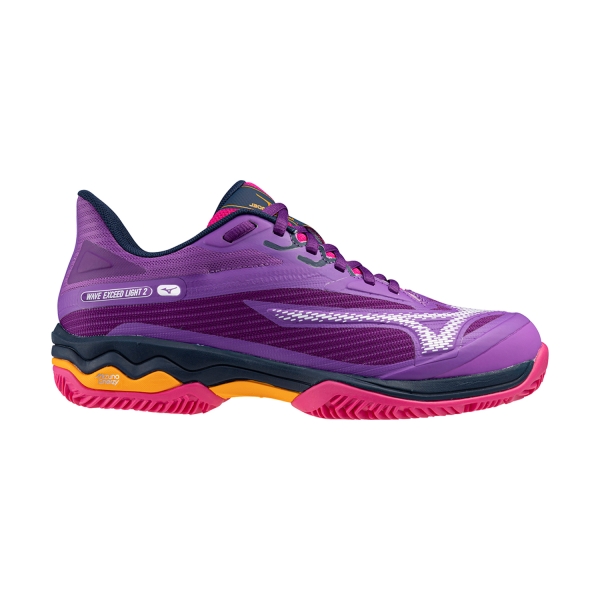 Women's Padel Shoes Mizuno Wave Exceed Light 2 Padel  Hyacinth/White/Fuchsia Purple 61GB232365