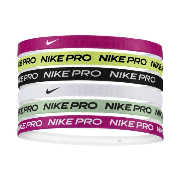 Padel Headband Nike Printed x 6 Mini Hairbands  Fireberry/Light Lemon Twist/White N.000.2545.613.OS
