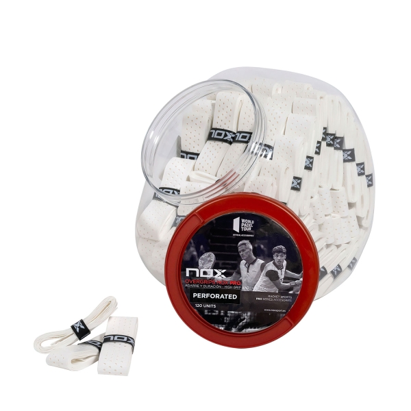 Overgrip Padel NOX Perforated Pro Overgrip x 120  White OVPRO120PF