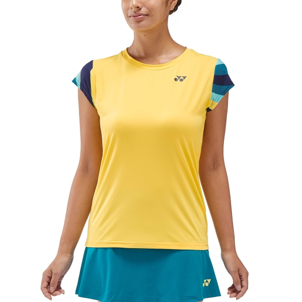 Women's Padel T-Shirt and Polo Yonex Melbourne TShirt  Soft Yellow TWL20754GS