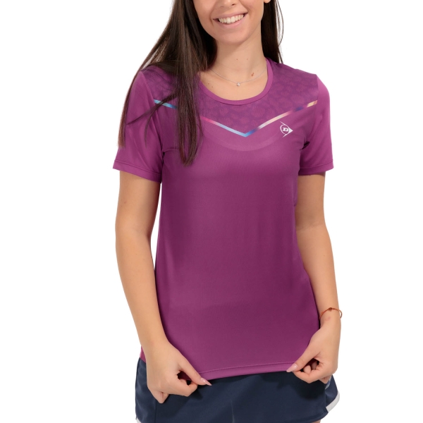 Women's Padel T-Shirt and Polo Dunlop Game TShirt  Raspberry Radiance 880279