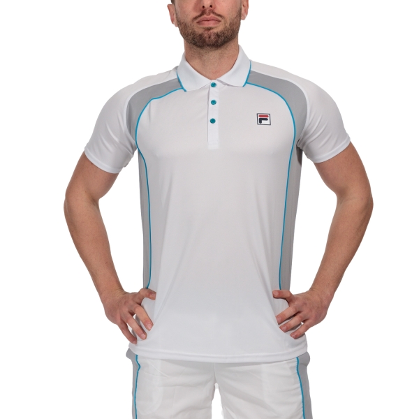 Polo Padel Hombre Fila Harrison Polo  White/Silver Scone AOM2492090088