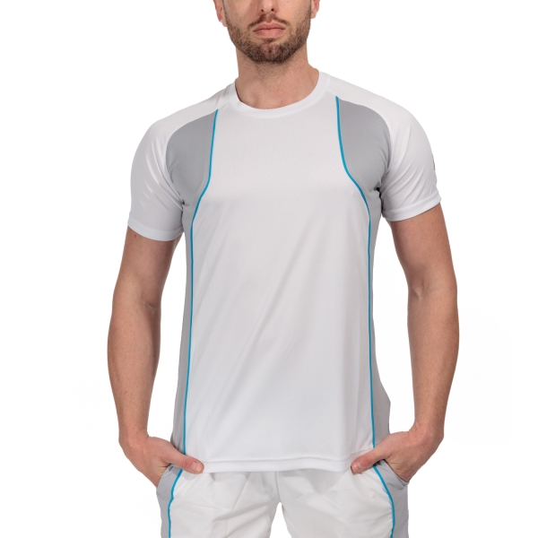 Camiseta Padel Hombre Fila Hudson Camiseta  White/Silver Scone AOM2493060088
