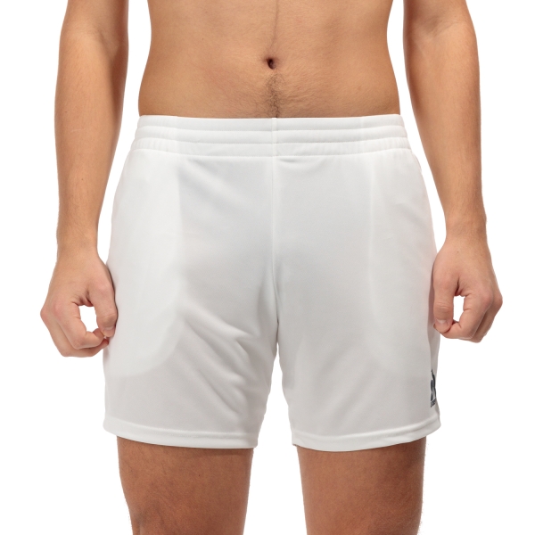 Men's Padel Shorts Le Coq Sportif Pro Logo 6in Shorts  New Optical White 2410520
