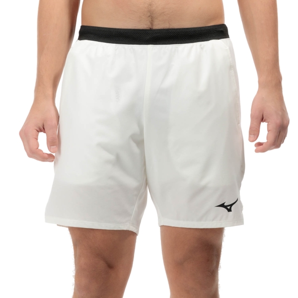 Shorts Padel Hombre Mizuno Laser 8in Shorts  White 62GBB00201