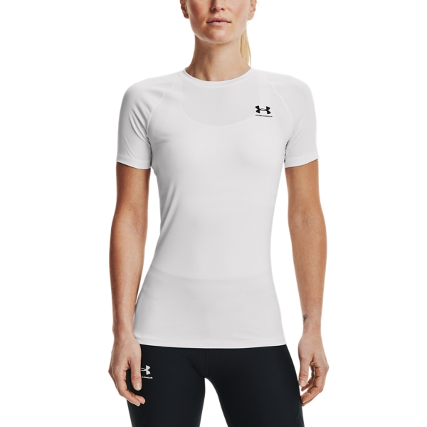Women's Padel T-Shirt and Polo Under Armour Authentics Comp TShirt  White/Black 13654600100