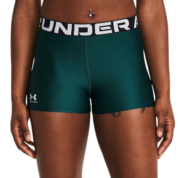Women's Padel Skirts and Shorts Under Armour HeatGear Authentics 3in Shorts  Hydro Teal/White 13836290449