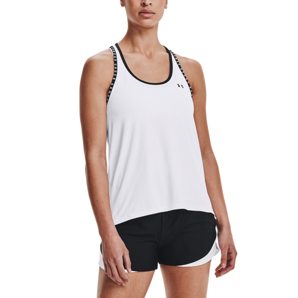 Top Padel Mujer Under Armour Knockout Top  White/Black 13515960100