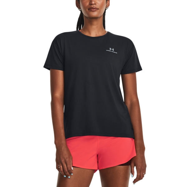 Women's Padel T-Shirt and Polo Under Armour Rush Energy 2.0 TShirt  Black/Pitch Gray 13791410001