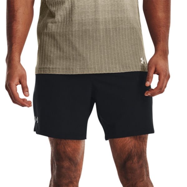 Men's Padel Shorts Under Armour Vanish Woven 6in Shorts  Black/Pitch Gray 13737180001