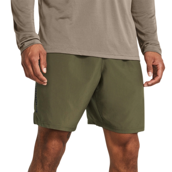 Men's Padel Shorts Under Armour Woven Split 9in Shorts  Marine Od Green/Black 13833560390