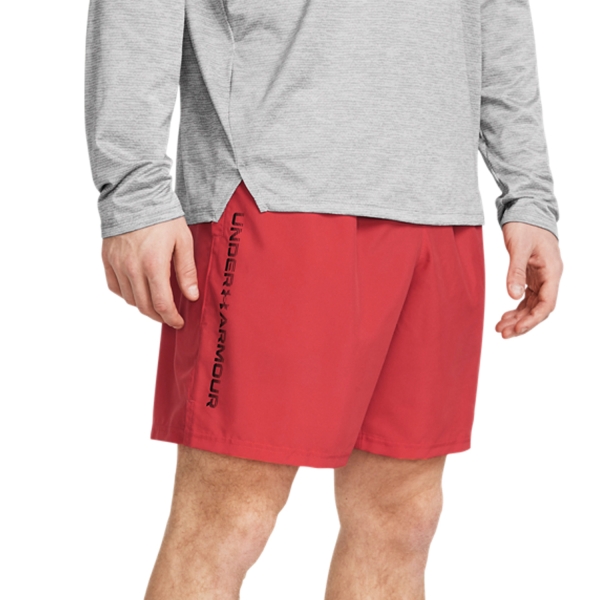 Men's Padel Shorts Under Armour Woven Split 9in Shorts  Red Solstice/Black 13833560814