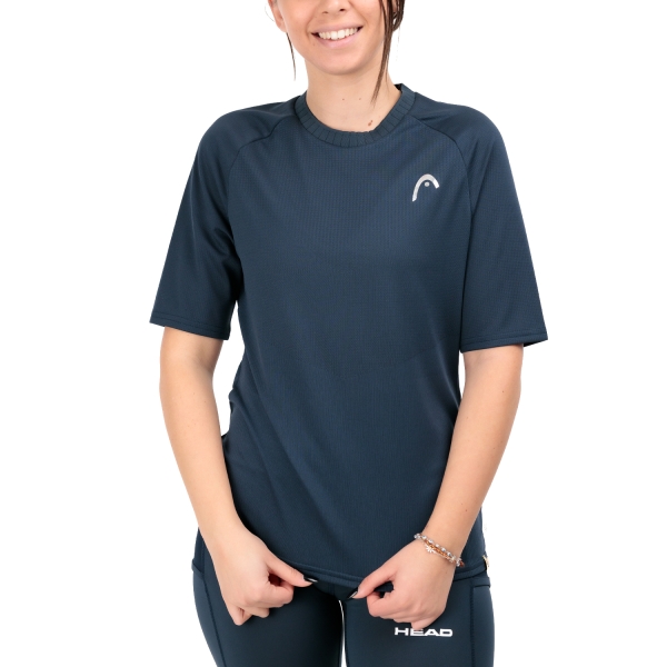 Women's Padel T-Shirt and Polo Head Performance TShirt  Navy 814594NV