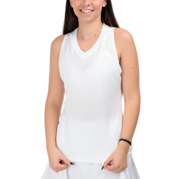 Top Padel Mujer Head Performance Pro Top  White 814604WH