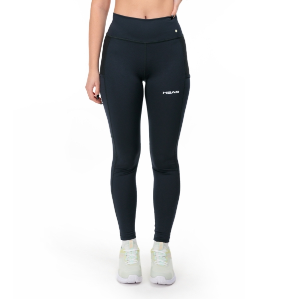 Women's Padel Pants and Tights Head Tech Logo Tights  Black 814634BK