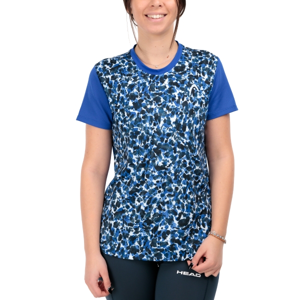 Maglietta e Polo Padel Donna HEAD Tie Break II Maglietta  Print Vision/Royal 814654XWRO