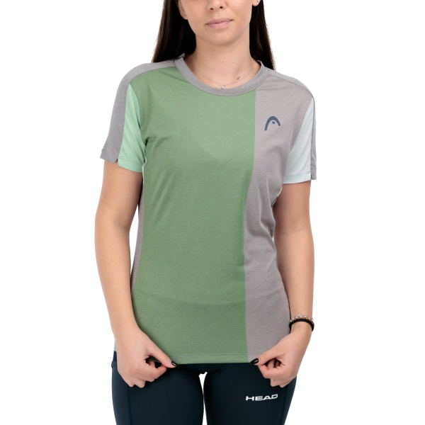 Maglietta e Polo Padel Donna HEAD Play Tech Logo Maglietta  Celery Green/Grey 814824CEGR
