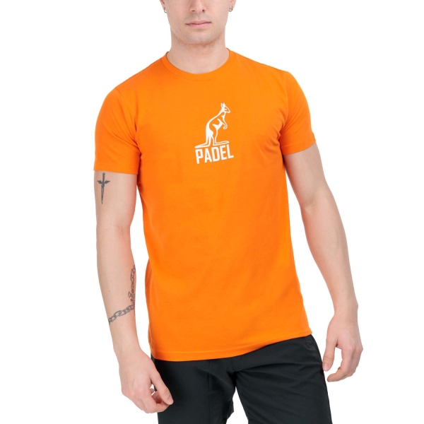 Camiseta Padel Hombre Australian Classic Logo Camiseta  Arancio Acceso PAUTS0016155