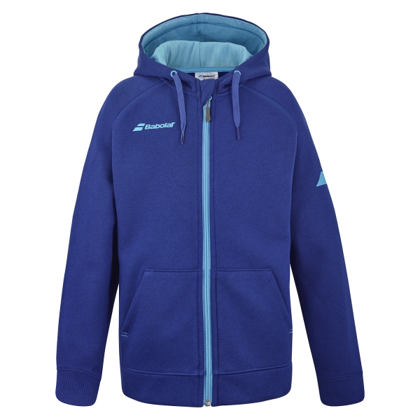 Boy's Padel Suit and Hoody Babolat Exercise Hoodie Junior  Sodalite Blue 4JP21214118