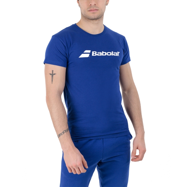 Camiseta Padel Hombre Babolat Exercise Camiseta  Sodalite Blue 4MP24414118