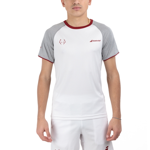 Camiseta Padel Hombre Babolat Juan Lebron Crew Camiseta  White 6MS240111000