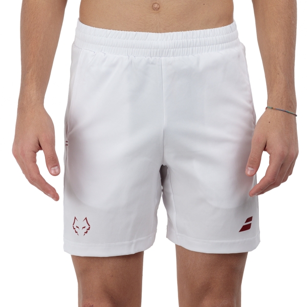 Men's Padel Shorts Babolat Juan Lebron 7in Shorts  White 6MS240611000