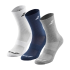 Babolat Logo x 3 Calze Bambini - White/Estate Blue/Grey Babolat Logo x 3 Calze Bambini - White/Estate Blue/Grey