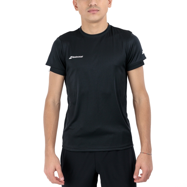 Camiseta Padel Hombre Babolat Play Crew Logo Camiseta  Black 3MP20112000