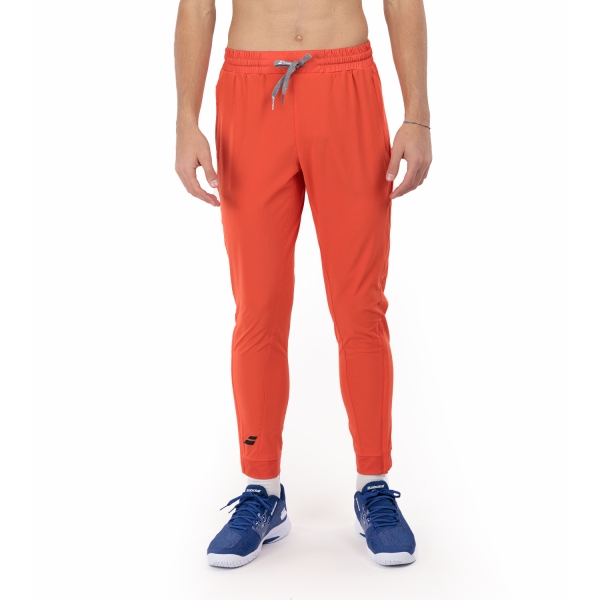 Men's Padel Pant and Tight Babolat Play Logo Pants  Fiesta Red 3MP21315061