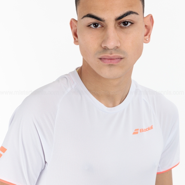 Babolat Strike Crew T-Shirt - White/Strike Red