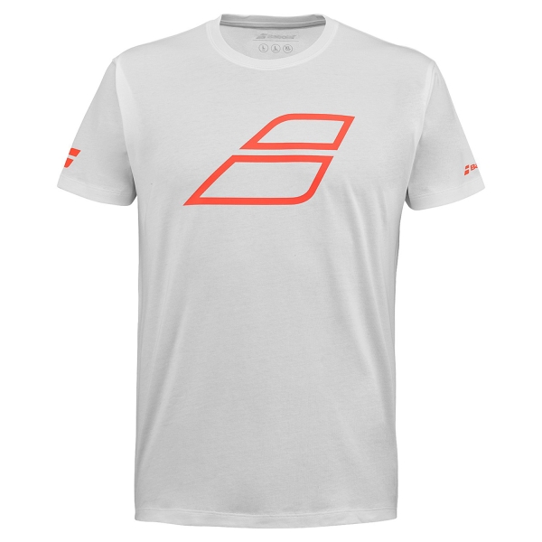 Polo y Camiseta Padel Niño Babolat Strike Camiseta Ninos  White/Strike Red 4JS24441Z1089