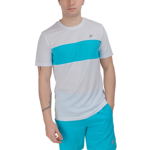 Camiseta Padel Hombre Fila Bosse Camiseta  White/Scuba Blue XFM2413100401