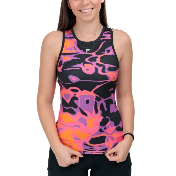 Top Padel Mujer Fila Frances Top  Black/Hot Pink XFL2413219952