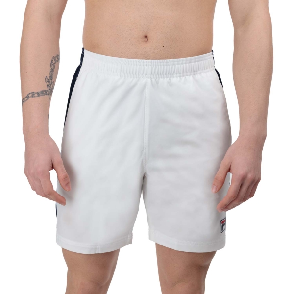 Men's Padel Shorts Fila Jakob 7in Shorts  White/Navy FBM2415010153