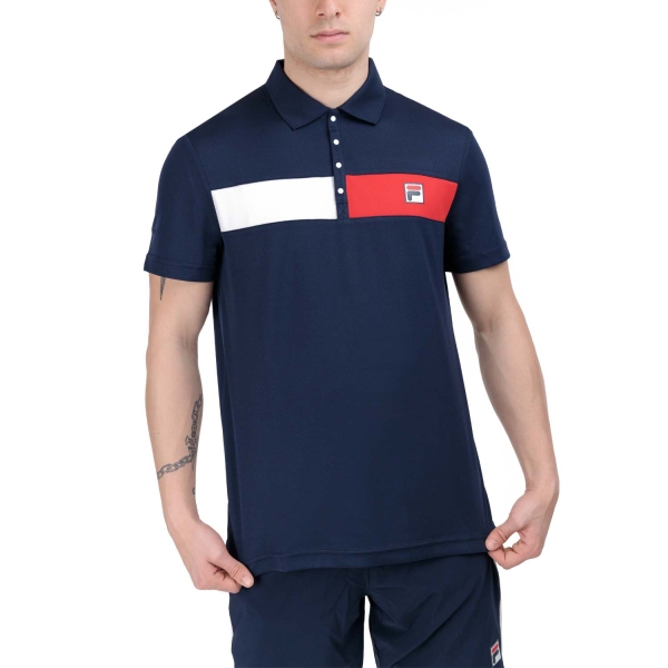 Polo Padel Hombre Fila Jayden Polo  Navy/Red FBM2412021502