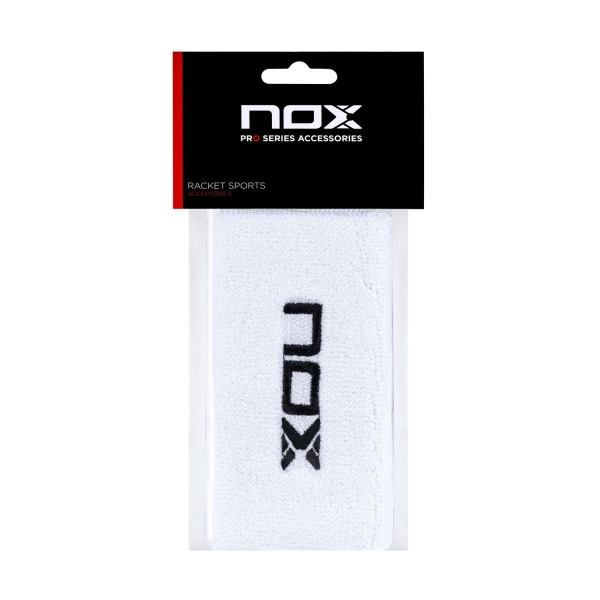 Padel Wristbands NOX Pro Logo Large Wristbands  White/Black MULBLNEG2UD