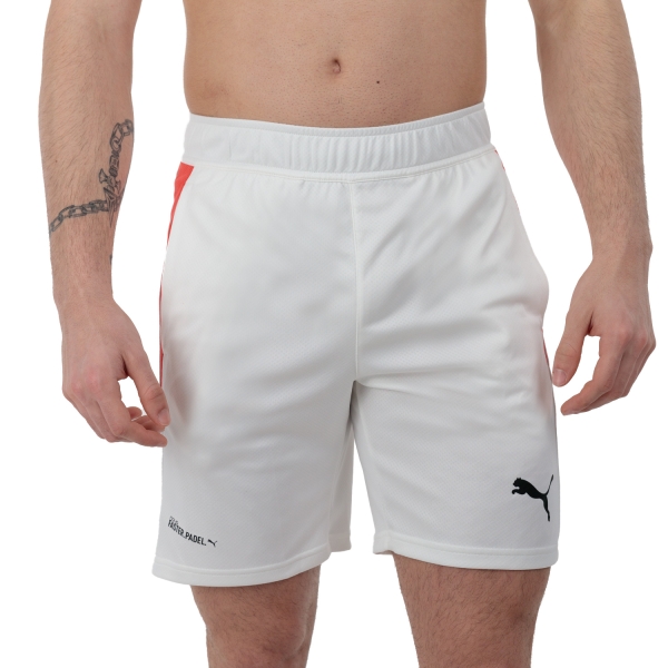 Men's Padel Shorts Puma Individual 8in Shorts  White/Active Red 93917825