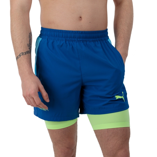 Shorts Padel Hombre Puma Individual TeamGOAL 2 in 1 5in Shorts  Cobalt Glaze/Luminous Blue 93917922