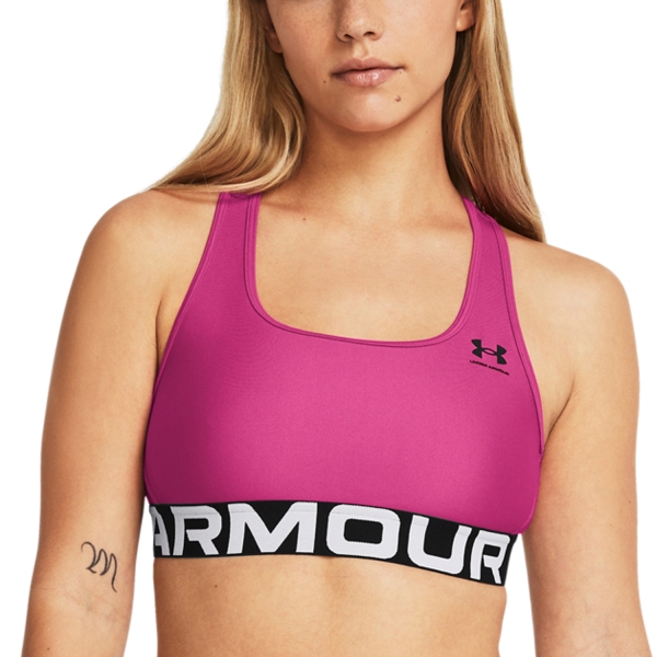Women's Bra and Underwear Under Armour HeatGear Authentics Mid Sports Bra  Astro Pink/Black 13835440686