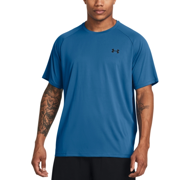 Camiseta Padel Hombre Under Armour Tech 2.0 Camiseta  Photon Blue/Black 13264130406
