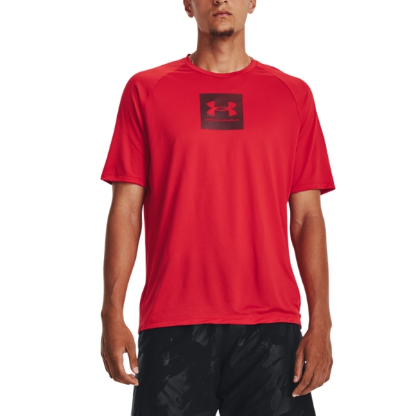 Men's T-Shirt Padel Under Armour Tech Fill TShirt  Red/Deed Red 13807850600