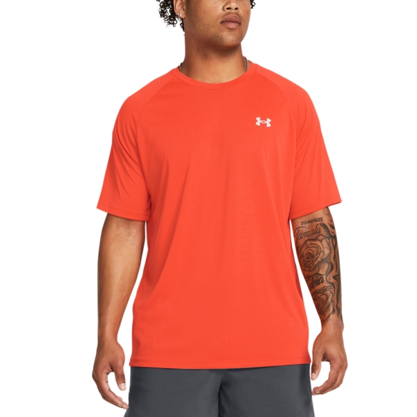 Men's T-Shirt Padel Under Armour Tech Reflective TShirt  Phoenix Fire/Reflective 13770540296