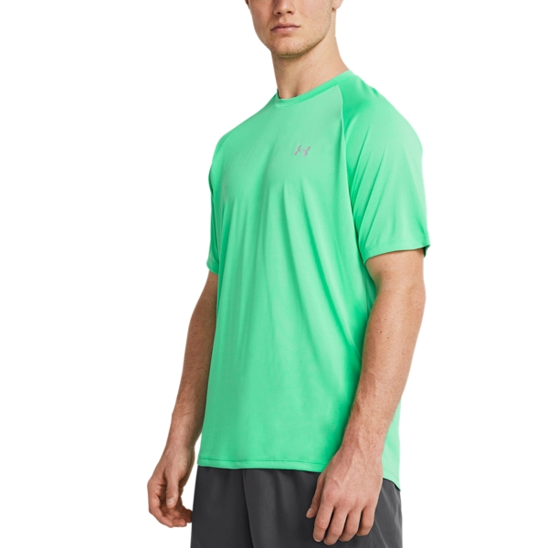 Men's T-Shirt Padel Under Armour Tech Reflective TShirt  Vapor Green/Reflective 13770540299