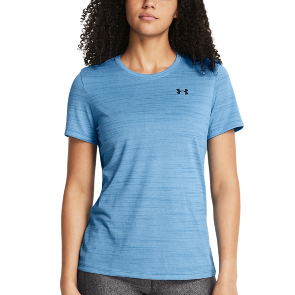Women's Padel T-Shirt and Polo Under Armour Tech Tiger TShirt  Viral Blue/Black 13842220444